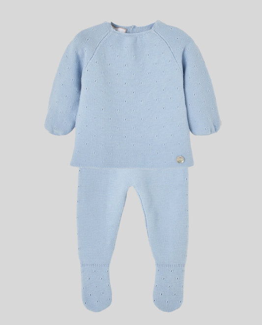 SET KNIT NEW BORN SWEATER 003-123688+LEGGINS 016-123689 "ESSENTIA V26"