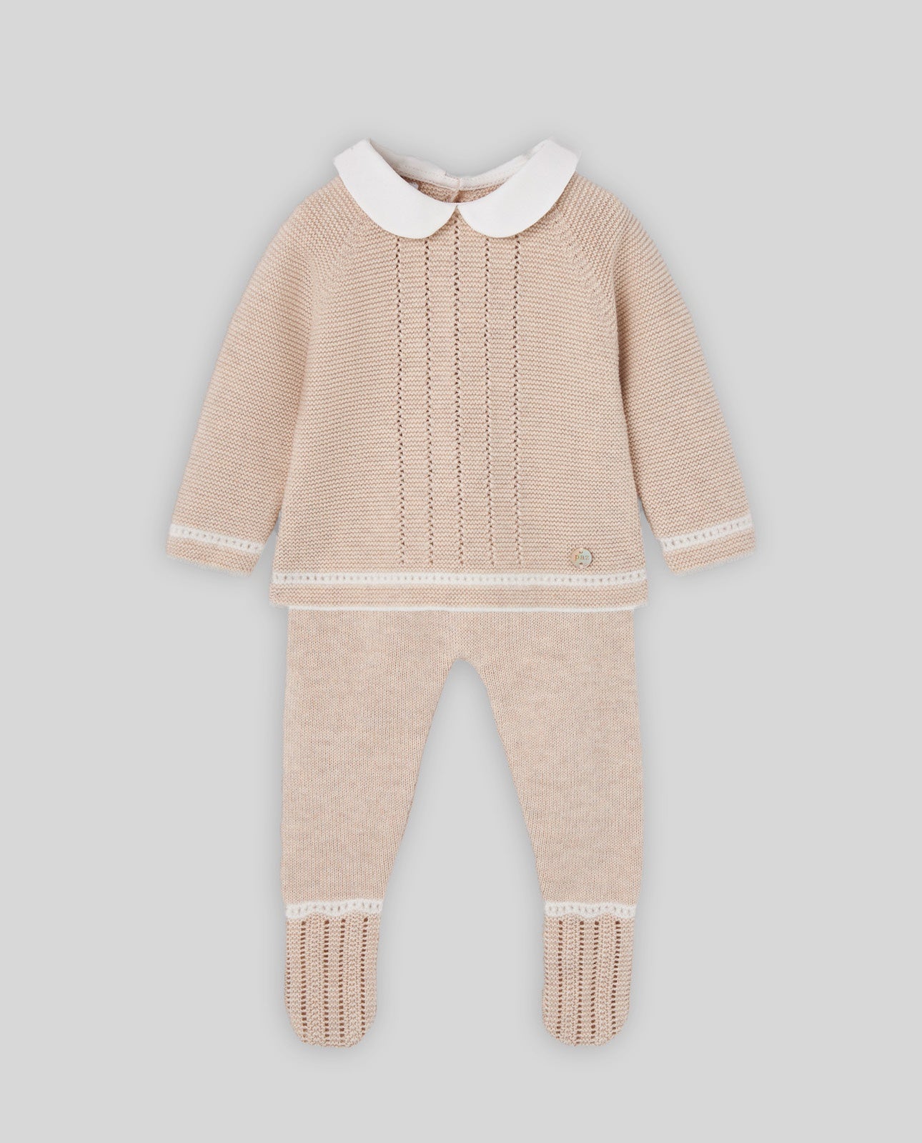 SET KNIT NEWBORN SWEATER + LEGGINS "LUA" 103-124032