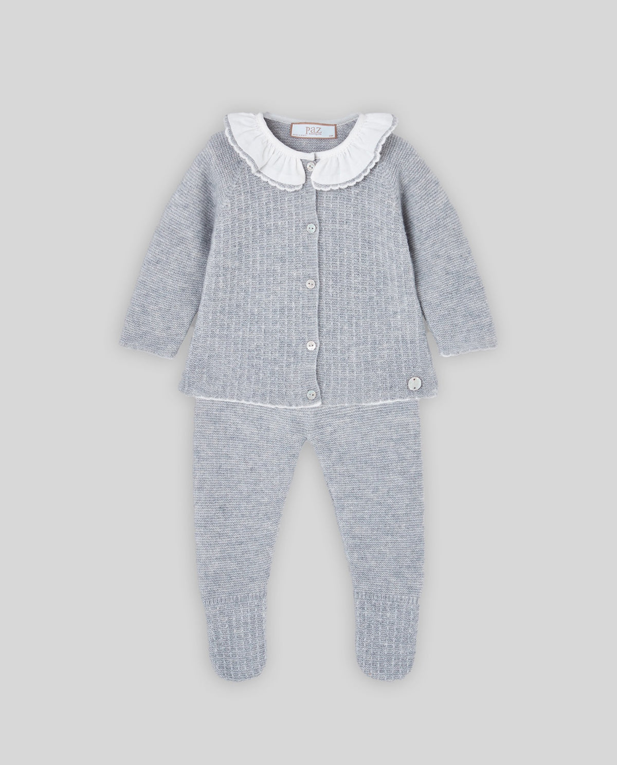 SET KNIT NEWBORN SWEATER + LEGGINS "NEVE"