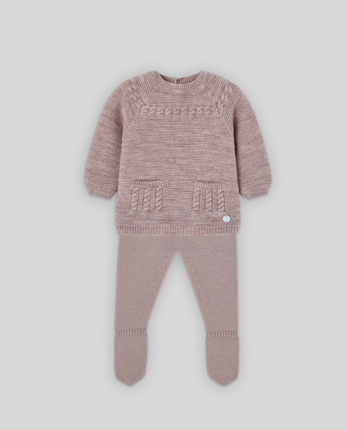 SET KNIT NEWBORN SWEATER + LEGGINS "TERRA"