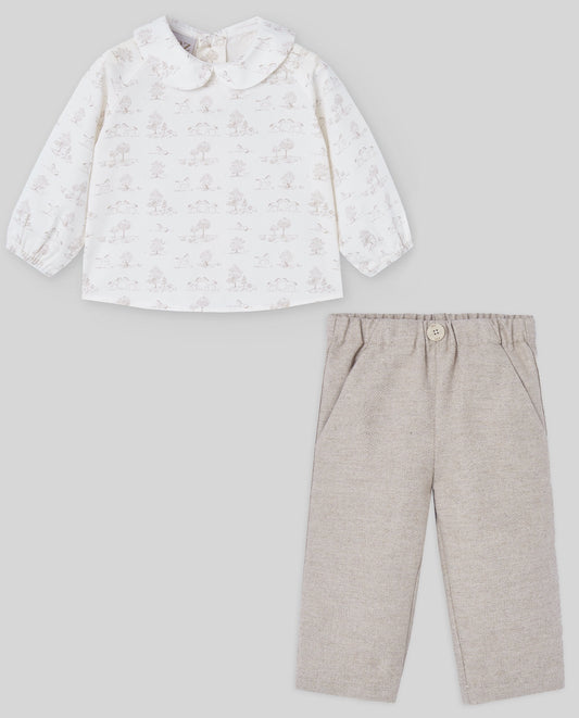 SET WOVEN NEWBORN BLOUSE 006-153085