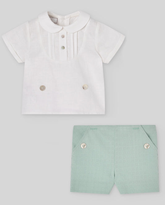 SET WOVEN NEWBORN BLOUSE 006+153473+ SHORTS 007-153474 "CAUCE"