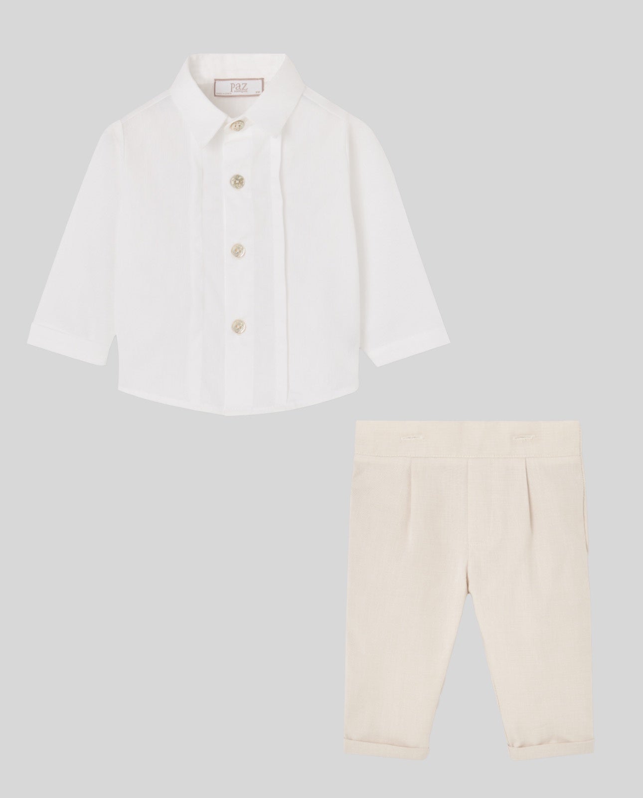 SET WOVEN NEWBORN SHIRT 006-153508+ SHORTS 007-153509 "NECTAR"