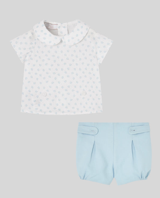 SET WOVEN NEWBORN BLOUSE 006-1543639+ SHORTS 007-1543640 "EDEN V26"