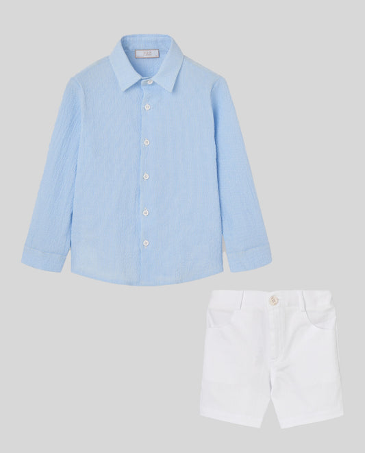 SET WOVEN INFANT BOY SHIRT 006-153670+SHORTS 007-45232 "CANDY"