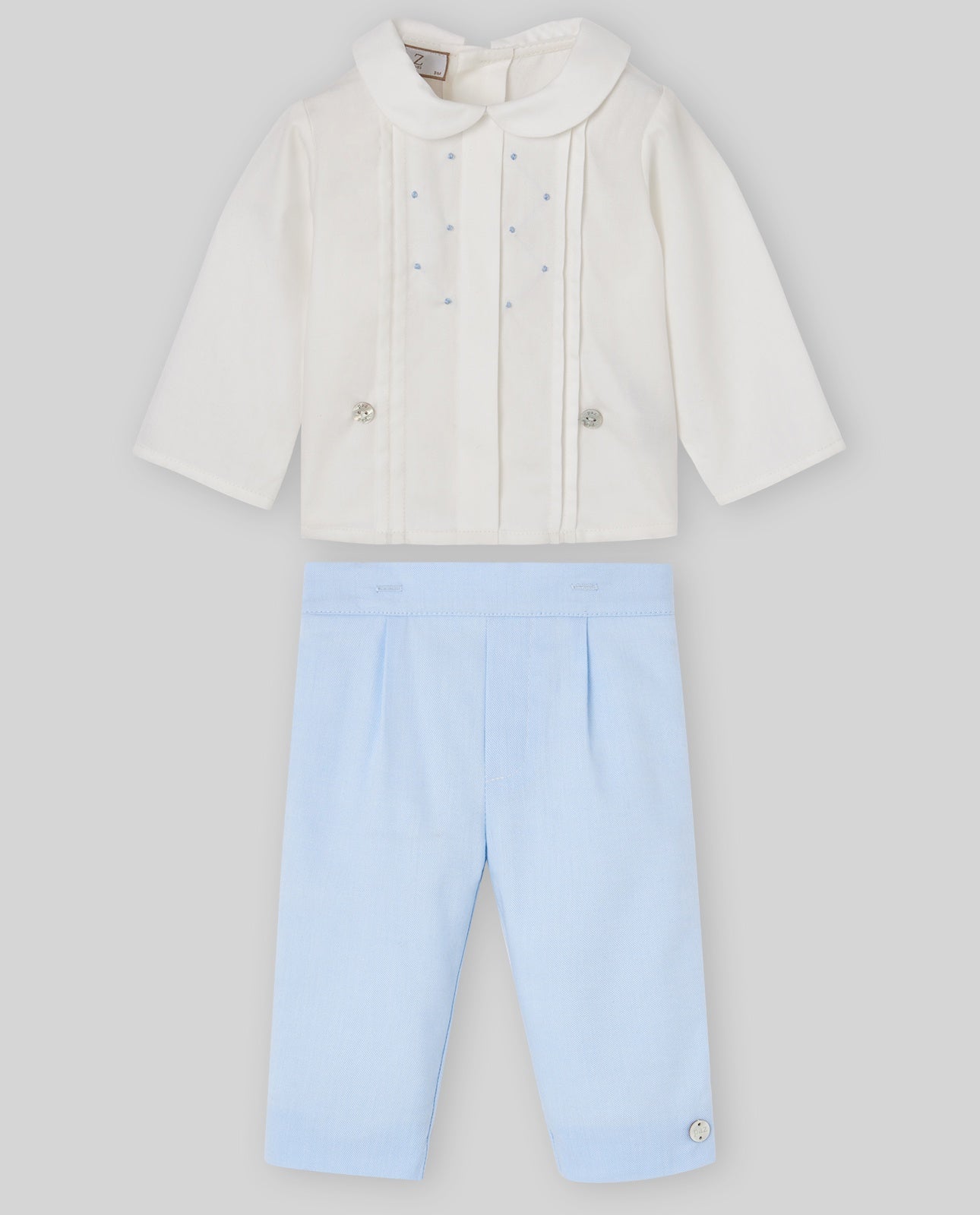 SET WOVEN NEWBORN BLOUSE + TORUSERS "FOGAR"