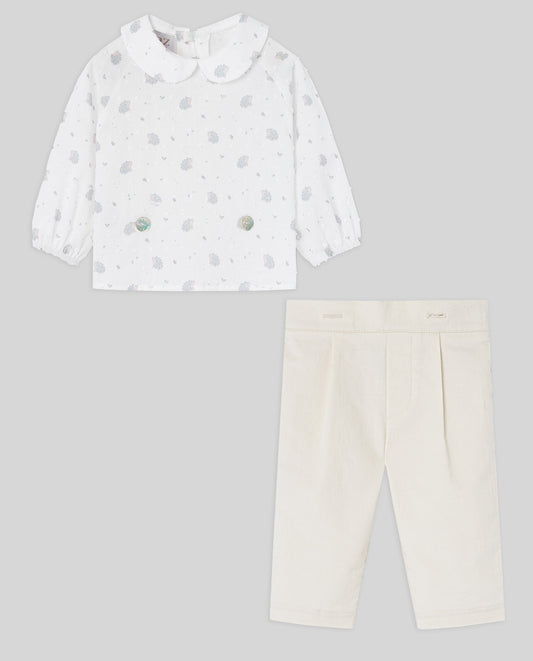 SET WOVEN NEWBORN BLOUSE 006-152909