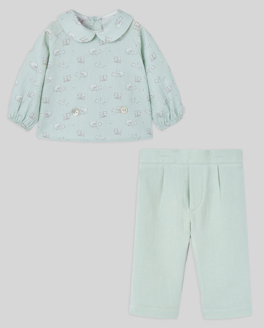 SET WOVEN NEWBORN BLOUSE 006-153003