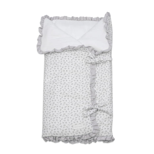Baby Nest/Blanket Little BloomFlowers Grey