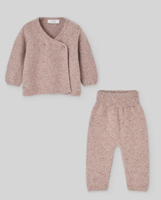 SET KNIT NEWBORN SWEATER + LEGGINS "MONECA"