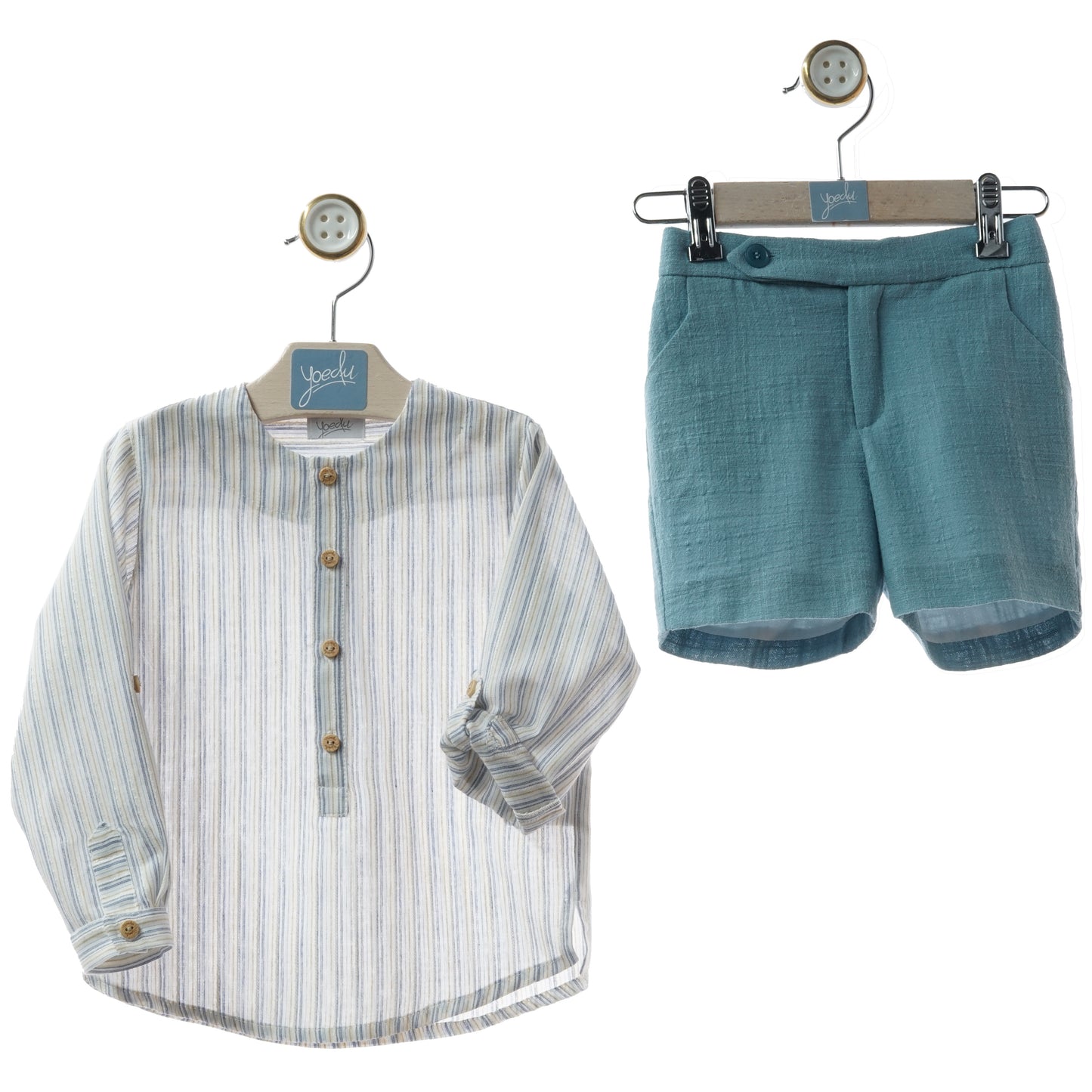 BOY SET (SHIRT & PANTS) REF. 1224VER-26 "AZULEJO"