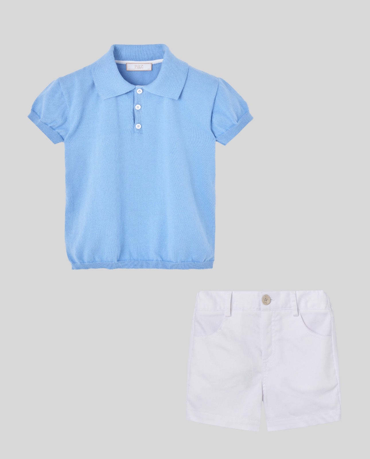 SET KNIT INFANT BOY POLO T-SHIRT 024-123565+ SHORTS 007-45232  "CORALES"