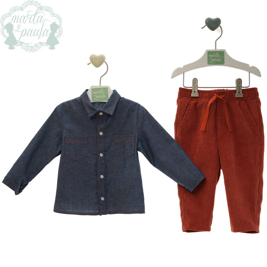 BOY SET (LONG PANTS & SHIRT) REF. 2860MINV-24 "SHANGAI"