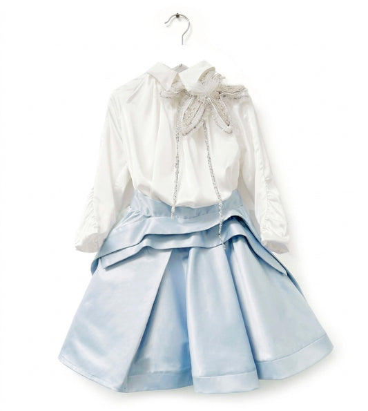 Set skirt and blouse with wild flower SVANA TIA