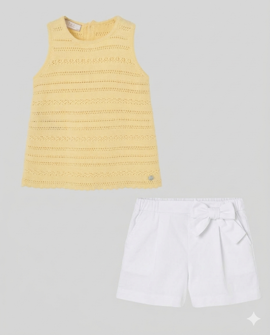 SET KNIT INFANT GIRL T- SHIRT 021-123586+ TROUSERS 007-153587  "FRUTITAS"