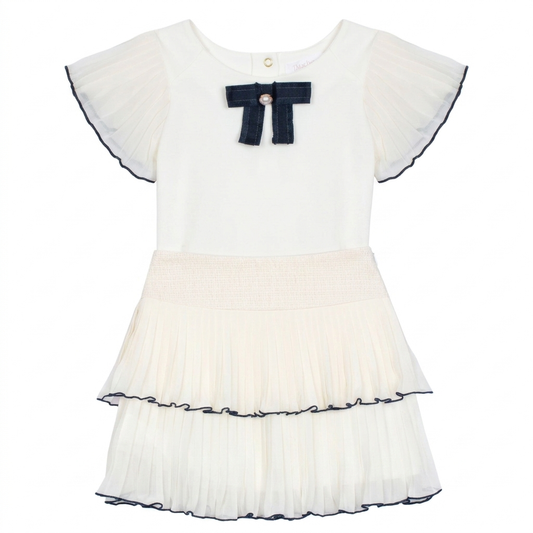 SET GIRL SKIRT AND T-SHIRT  NAVY PEARL