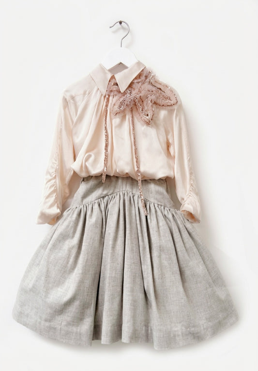 Set skirt and blouse with wild flower SVANA TONI