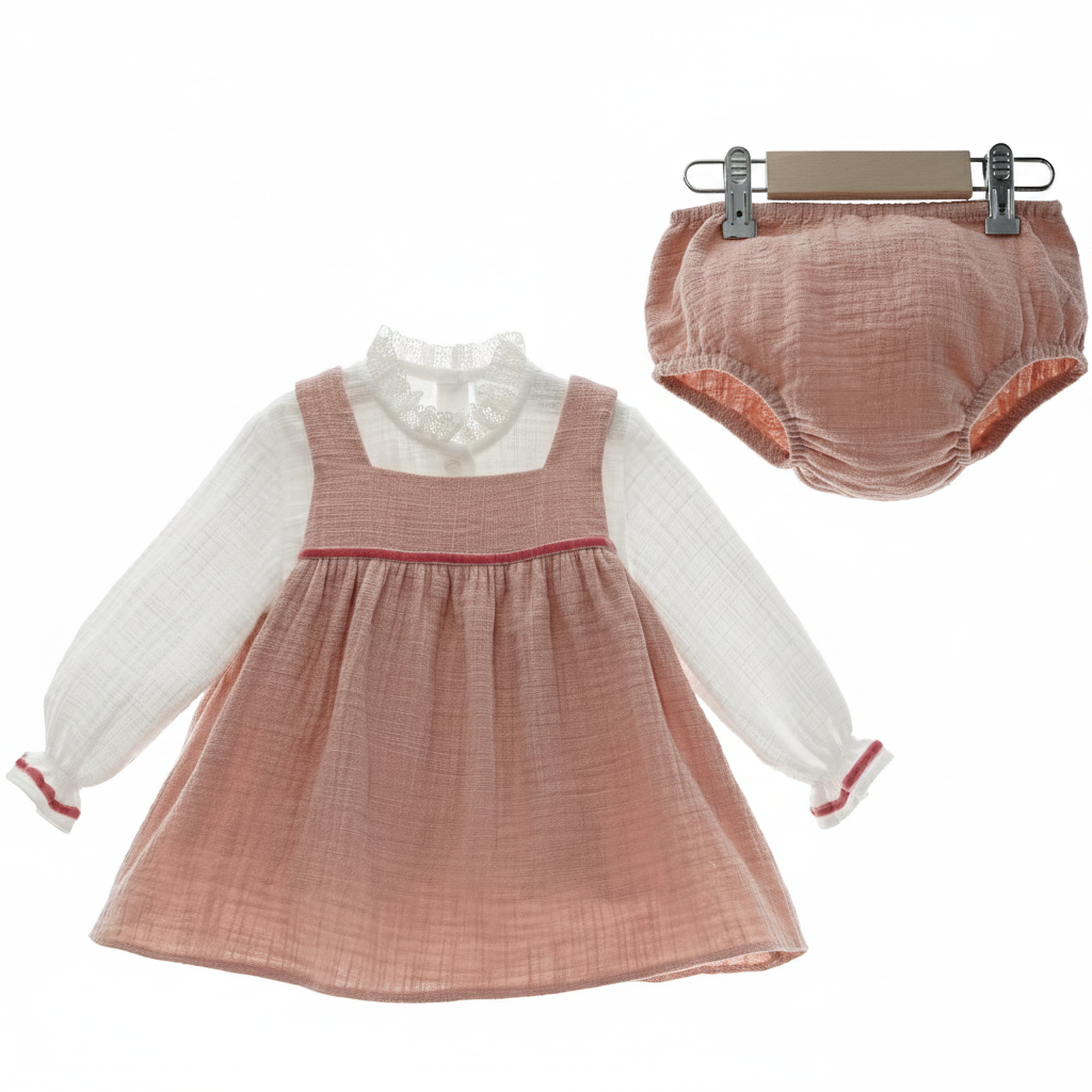 BABY GIRL SET REF. 2225INV-25 "DAMASCO"