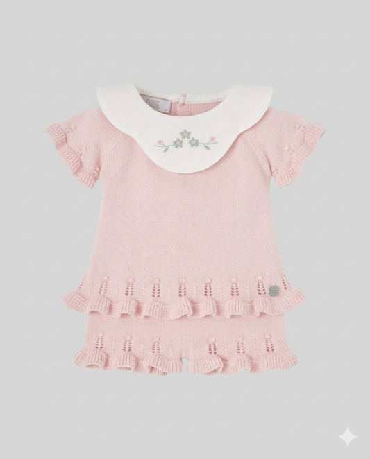 SET KNIT NEWBORN SWEATER 003-123594+LEGGINS 016-123595 "FRESCURA"