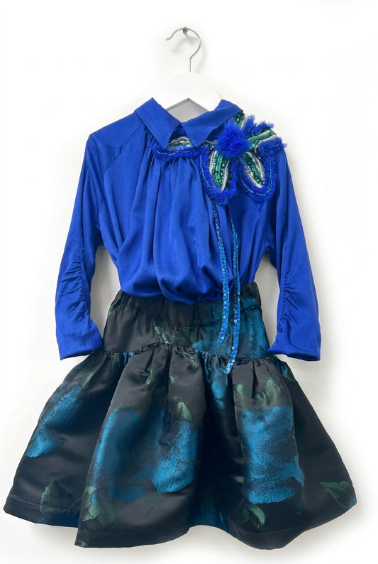 Set skirt and blouse with wild flower SVANA TILDA