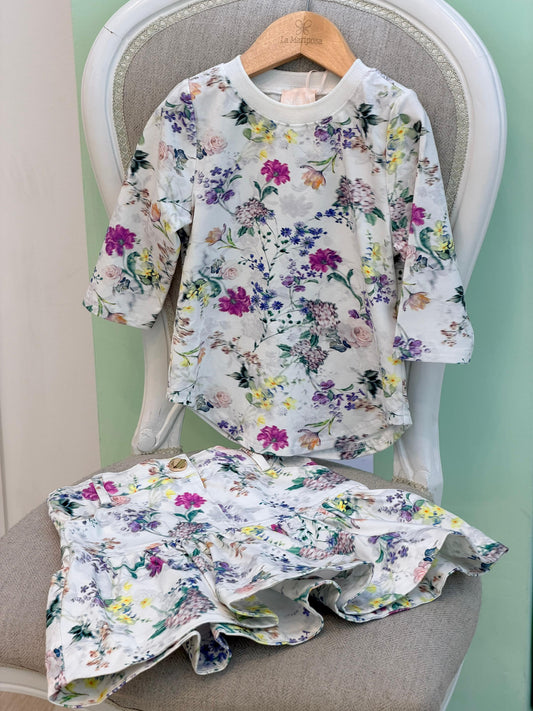 SET T-SHIRT AND SKIRT GARDEN